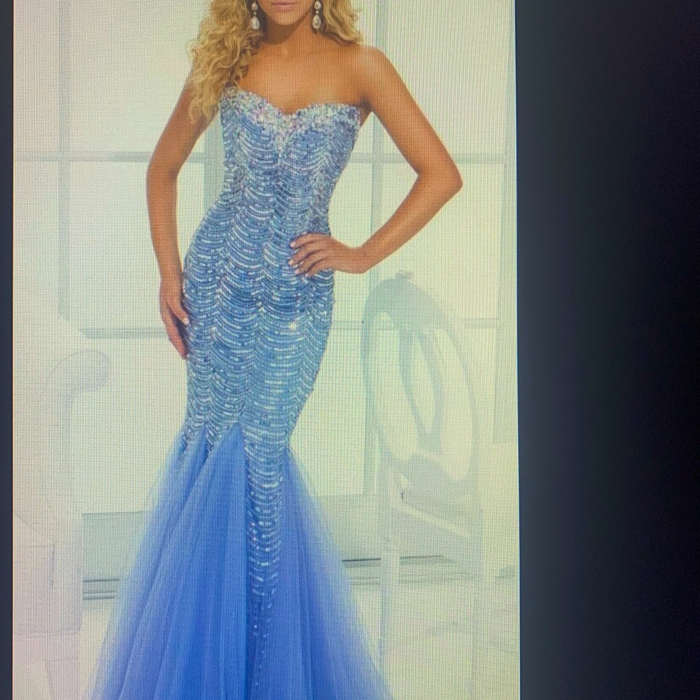 Tony Bowls Beaded Mermaid Dress